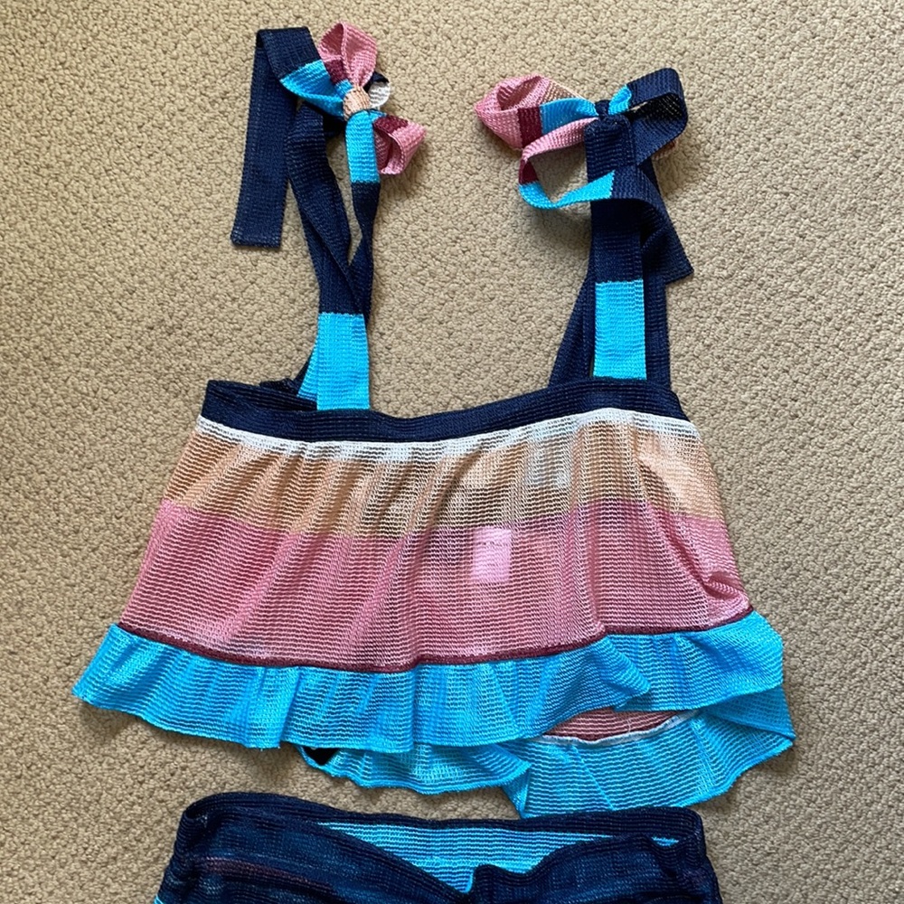 Paper London striped Crop top and Pants Set - Picture 4 of 9